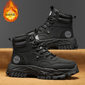 Men's winter martin boots: fleece-lined, warm, trendy, versatile work boots, slip-resistant, durable, thick-soled athletic sneakers