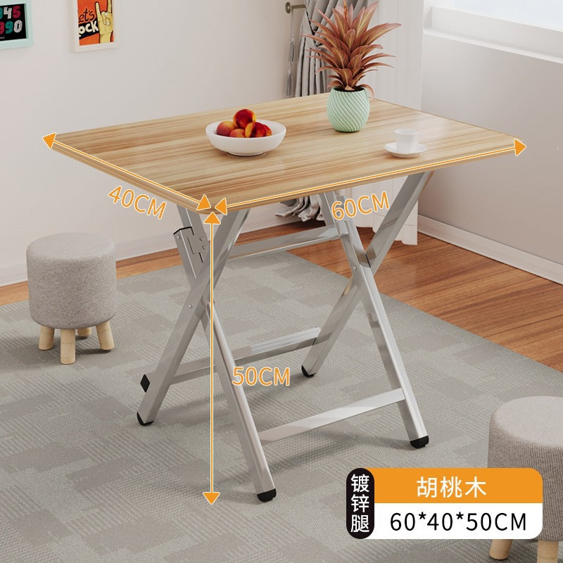 Simple foldable small square dining table for home study rental house dormitory small apartment portable dining table casual