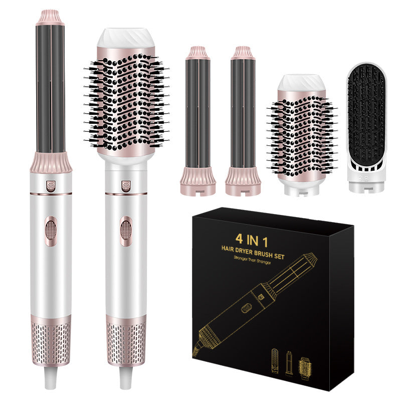 Cross-border four-in-one hair dryer, curling iron, curling straight dual-purpose hair styling comb, electric high-speed hair dryer, hot air comb