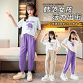 Girls' summer outfit: stylish  new collection - trendy short-sleeve top and shorts set for girls and big girls