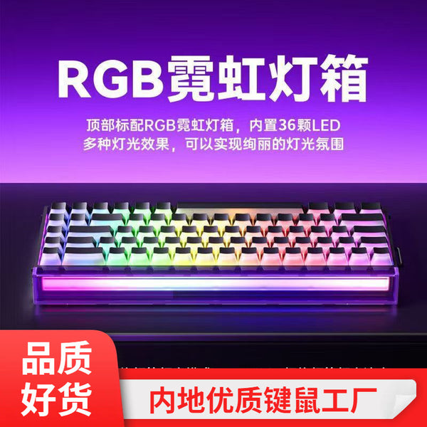 Source factory new wired 68-key magnetic axis mechanical keyboard, high-performance light box RGB gradual change light