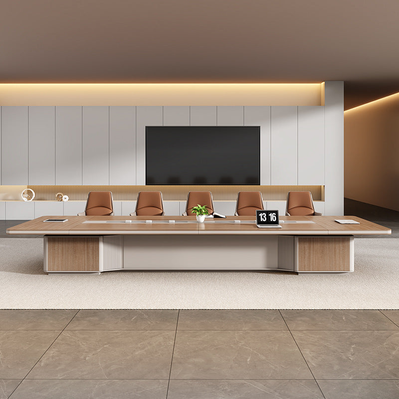 Saint li office conference table - long table, light luxury, high-end, large size, thickened conference table and chair set for meeting reception and business negotiations