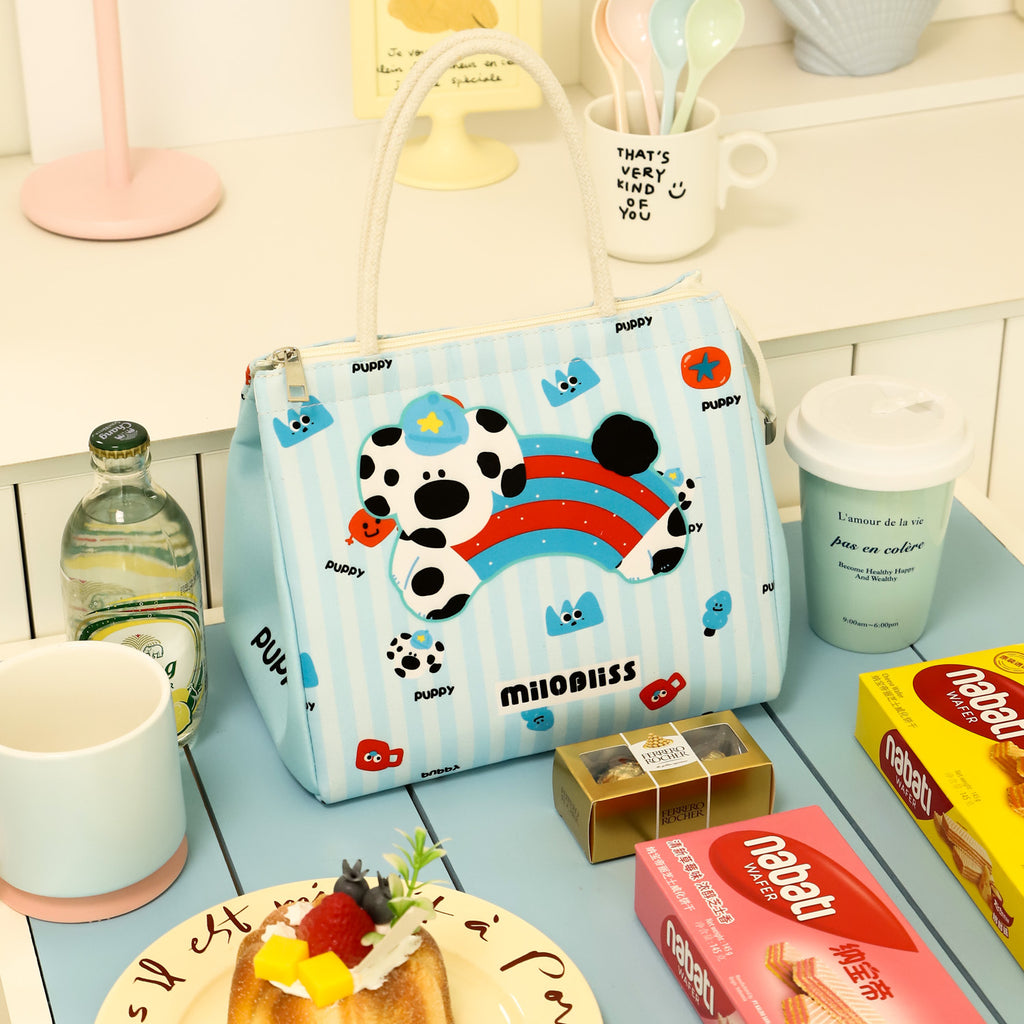 High-value cute lunch box bag Office workers and students carry aluminum foil thermal insulation lunch box bag Portable large-capacity portable bag