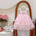 summer girls' couture heavily embellished pink floral princess dress - little girl's high-end formal gown - clearance sale (limited sizes available)