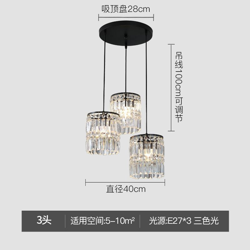 Modern minimalist creative hallway entryway ceiling light, light luxury crystal italian style popular corridor balcony walk-in closet lighting fixture