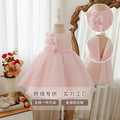 Girls' princess dress - baby birthday, first birthday, newborn, kids' dress - satin, high-end, sleeveless tank dress