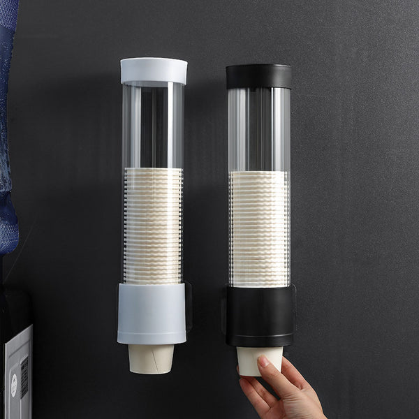 Disposable paper cup holder, home office dust-proof and non-punching water cup holder, shelf, table edge automatic cup picker