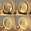 Minimalist modern stylish creative round table lamp - bedroom bedside lamp - cozy home & hotel - remote control dimmable touch lamp