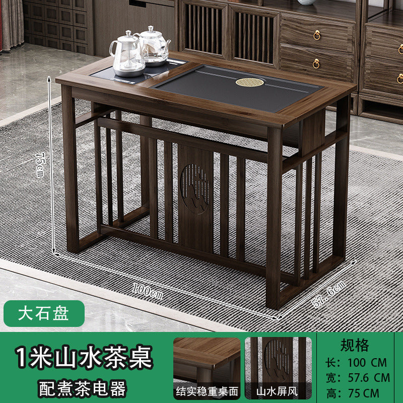 Balcony tea table and chair combination New Chinese-style office household small apartment Kung Fu tea table Boiling water integrated tea making table