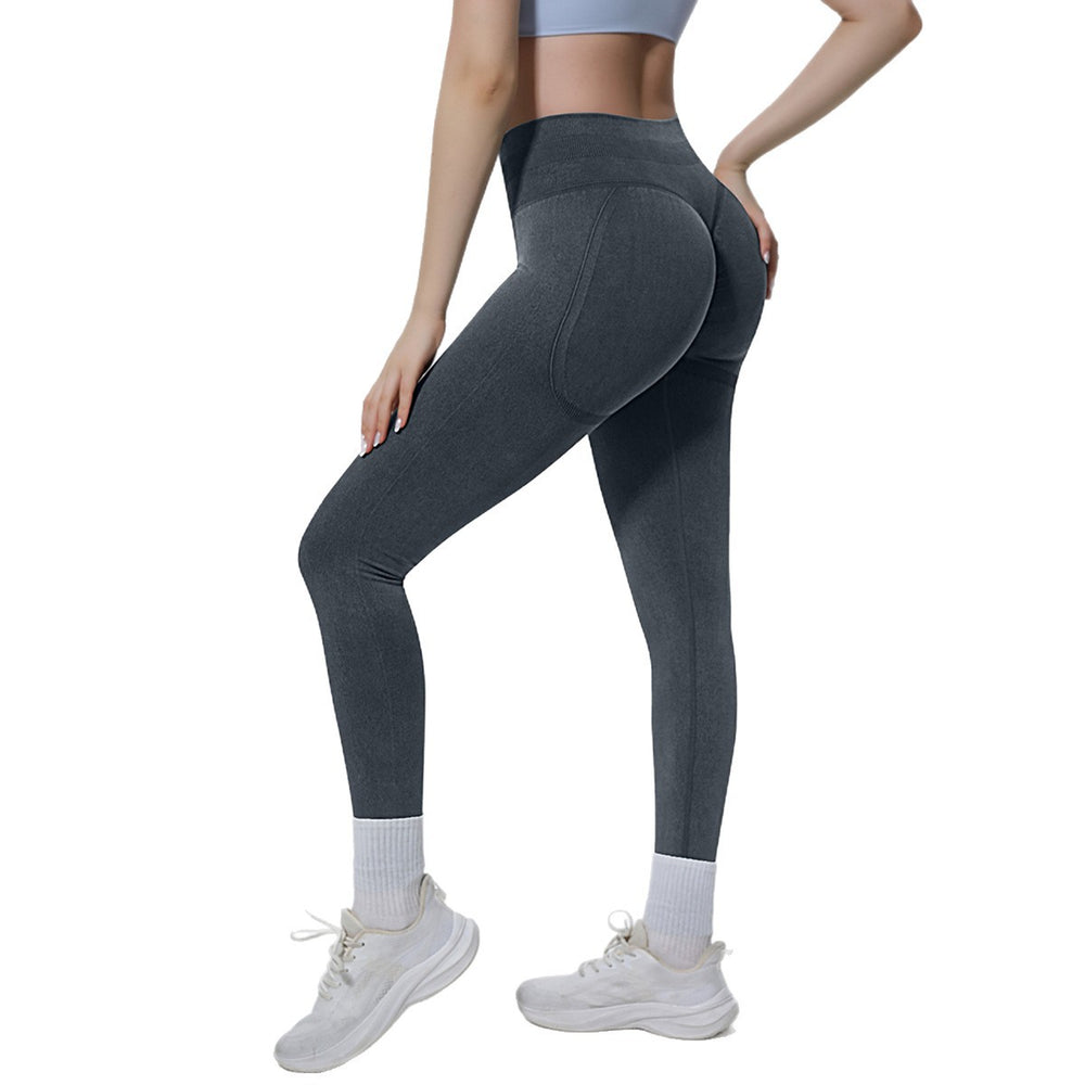 seamless washable yoga pants, high waist, tummy control, hip lift, tight nine-point pants, sweat-absorbent and breathable running fitness pants for women