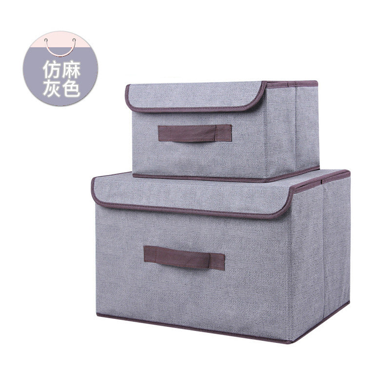 Home folding fabric storage box, clothing with cover dust storage box, multi-functional wardrobe sorting storage box wholesale