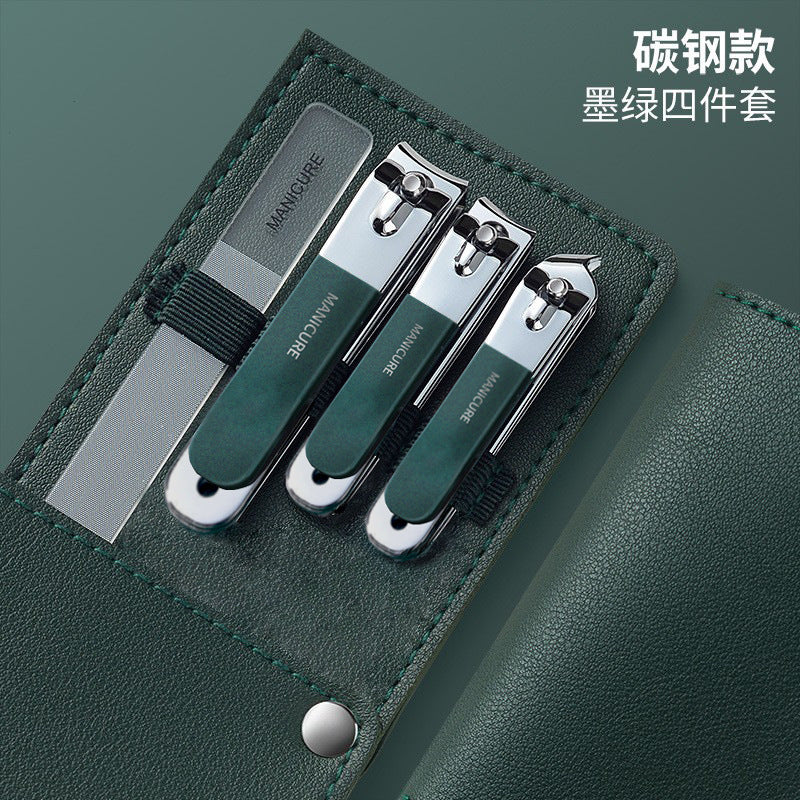 Gradient nail clipper 10-piece set, rotating case kit, nail scissors, nail clippers set, large and small sizes, angled edge nail clippers