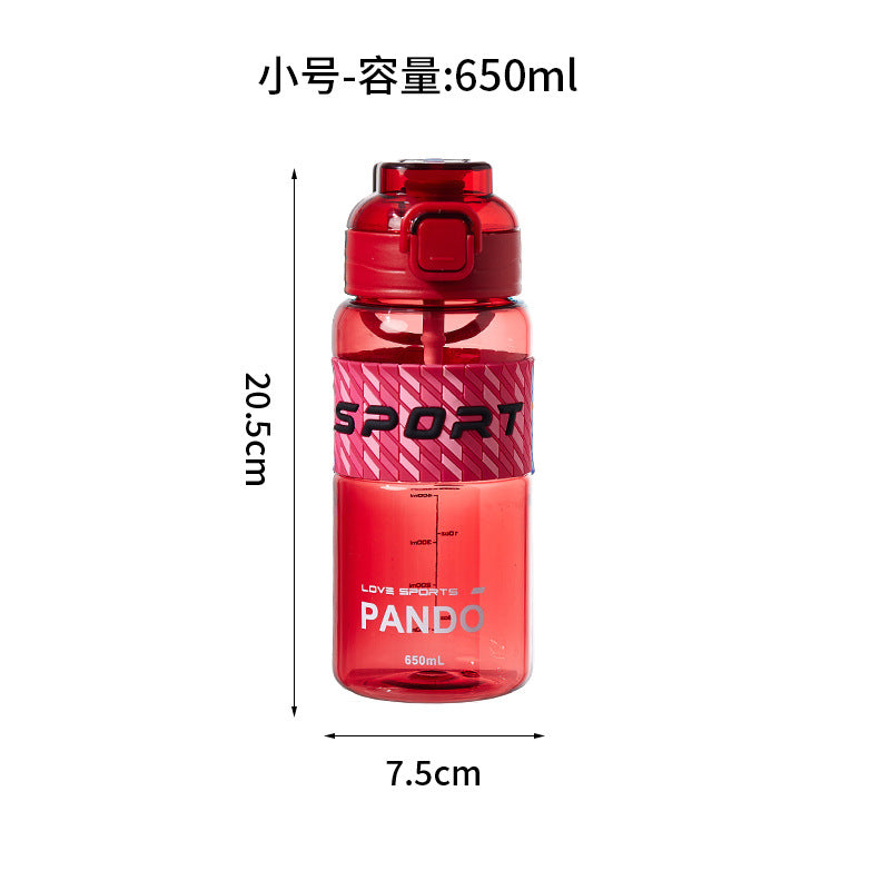 New arrival high-looking sports water cup large capacity bouncing straw cup student outdoor fitness anti-fall sports water cup