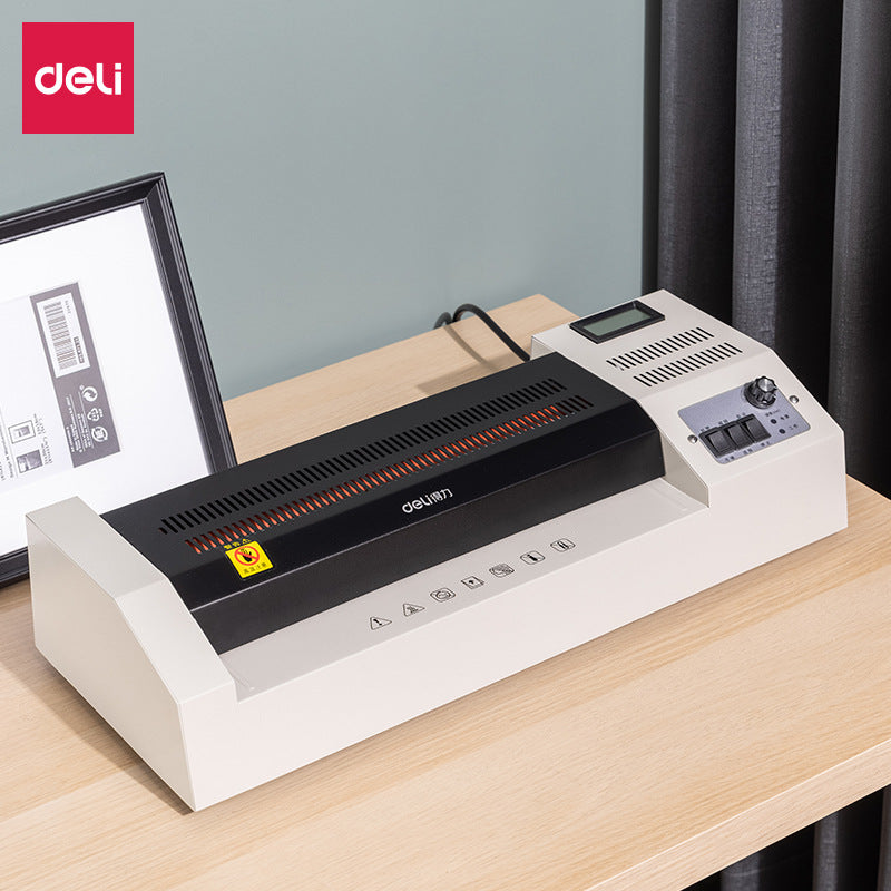 Deli Deli plastic sealing machine 3895 household a3 plastic machine, photo glue laminating machine, hot and cold mounting wholesale