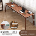 Workbench against the wall, narrow table, rectangular desk, double desk, for home computer desk, solid wood legs, long table