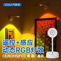 Rechargeable smart motion sensor indoor led wall light - rgb spotlight with wireless remote control for picture lighting (no wiring required)