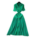 French-style inner layer sweater dress for women,  winter, stretchy, slimming, elegant, single-breasted knitted maxi dress