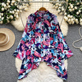 Korean style commute chic: skin-friendly, breathable printed shirt for women - new spring collection, long sleeve, loose fit, open front cardigan, stylish and trendy top