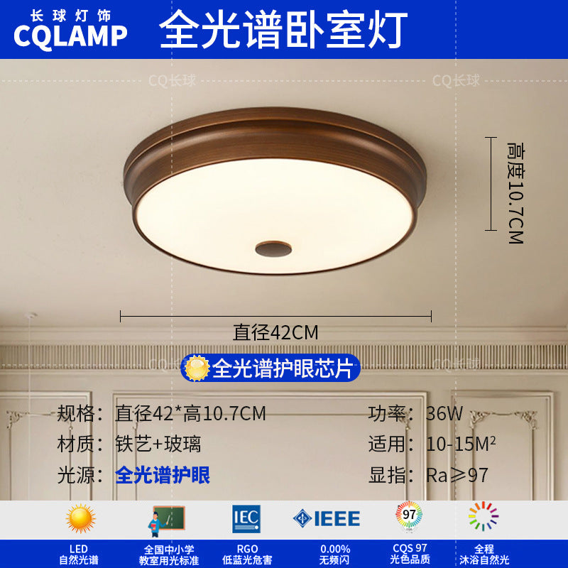 French antique living room chandelier retro high-end solid wood designer bedroom dining room art Zhongshan lighting