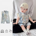 Summer 100-day first birthday sleeveless clothes, baby thin chinese style baby one-piece dress, climbing suit