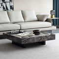 Italian slate coffee table small apartment living room casual tea table floor-standing designer square model designer coffee table