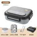 Food-grade extra large lunch box for work, microwaveable 316 stainless steel lunch box, student thermal insulation sealed box