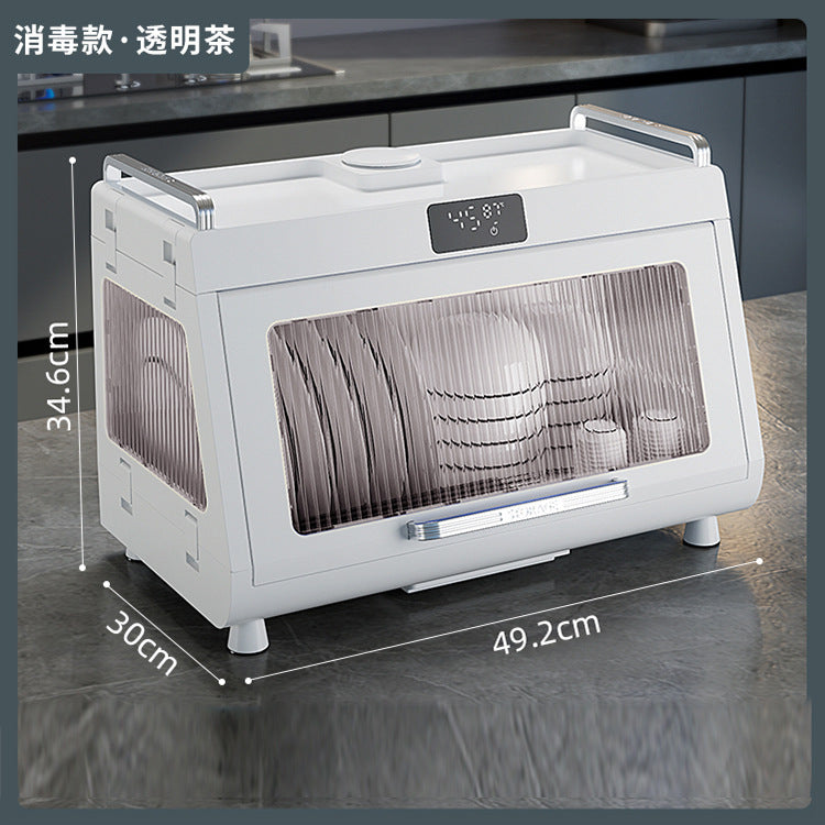 Golden Cat Kitchen Drain Cupboard with Lid Bowl Box Dishes Plates Chopsticks Cutlery Household Shelves Storage Box