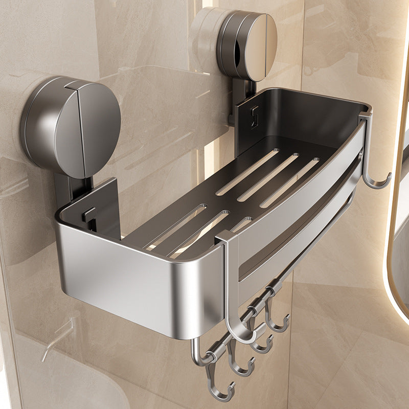 Thickened suction cup bathroom storage rack punch-free wall-mounted bathroom new arrival triangle basket corner storage rack