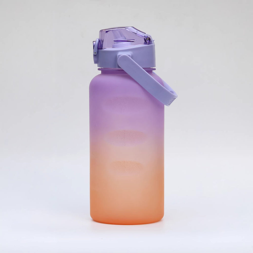 Large-capacity gradient water cup, high-end elastic lid with straw, portable water kettle, outdoor sports and fitness direct drinking plastic cup