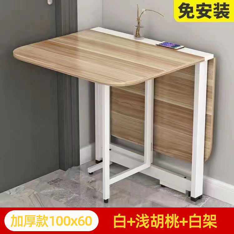 Foldable dining table set - space-saving, multi-functional, portable table and chairs for small apartments - rectangular dining table with four chairs
