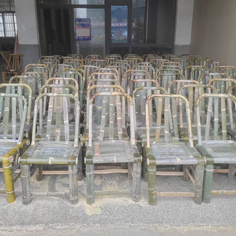 Bamboo chair, bamboo table, bamboo stool, back chair, handmade for homekids small bamboo stool, woven jiangxi rural old-fashioned bamboo chair and stool