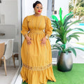 African plus size women's clothing   foreign trade cross-border maxi dress european and american elegant long dress skirt