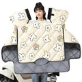 Electric vehicle windshield cover - winter fleece-lined, thickened cape style - battery car/motorcycle windproof and waterproof cover - all-season universal