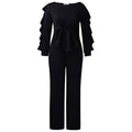 D3345  cross-border e-commerce  women's new fashion drawstring slim-fit top and casual pants two-piece set