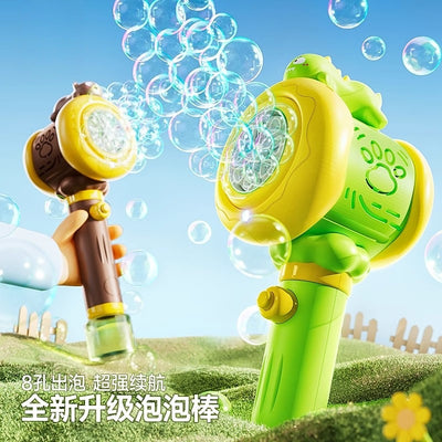 2025 new cartoon electric bubble machine - kids' handheld automatic bubble wand - summer beach family fun toy