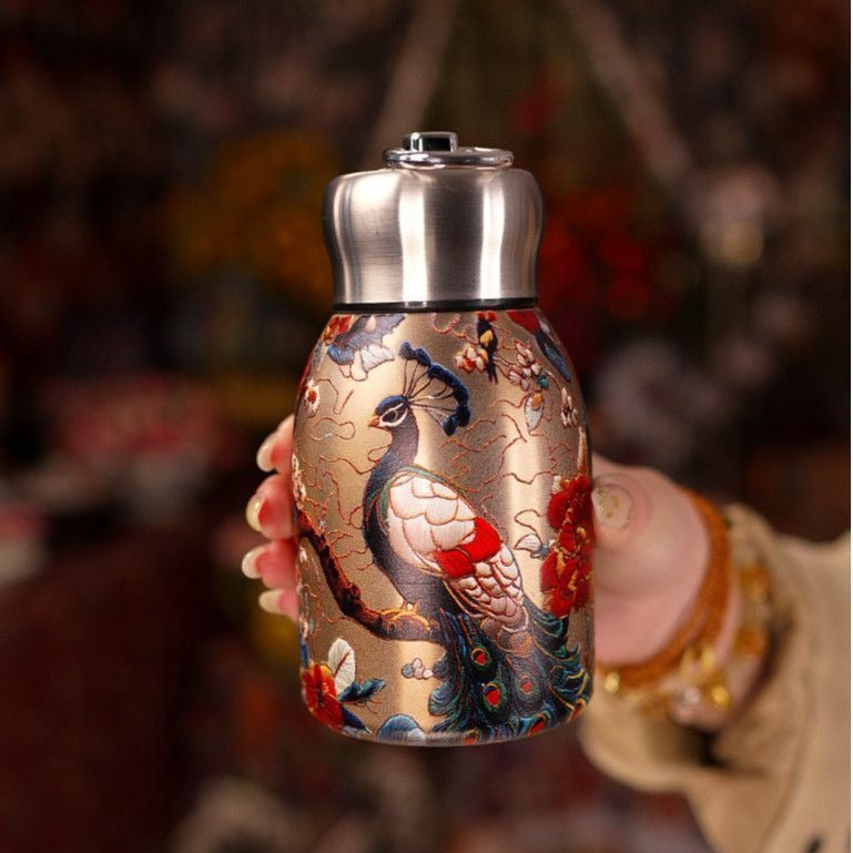 National style mushroom cup little fat stainless steel thermos cup compact mini flap pocket pants cup portable thermos cup wholesale personalized