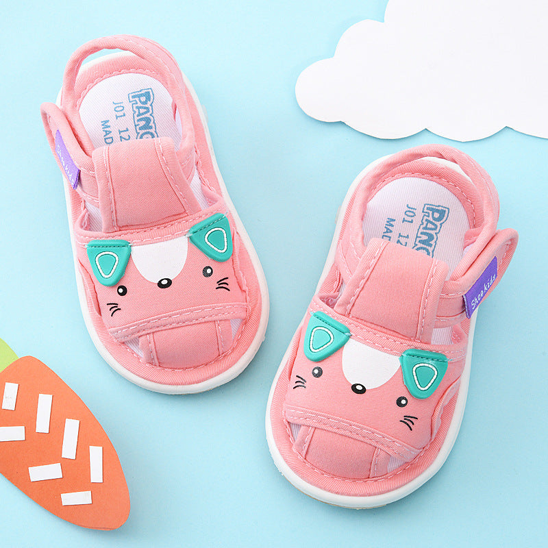 Baby cloth sandals, toddler shoes, summer 0-1-2-3 years old baby soft bottom shoes, baby boy shoes