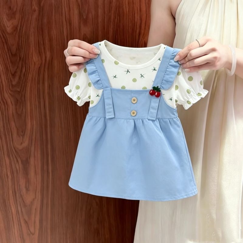 Girls' summer dress, baby clothes, little girl, baby girl,  lightweight, stylish, cute, and adorable dress