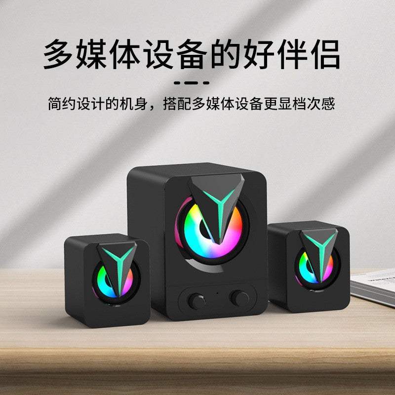 Ft25-2.1 desktop computer speaker rbg small multimedia active laptop small speaker 2.1