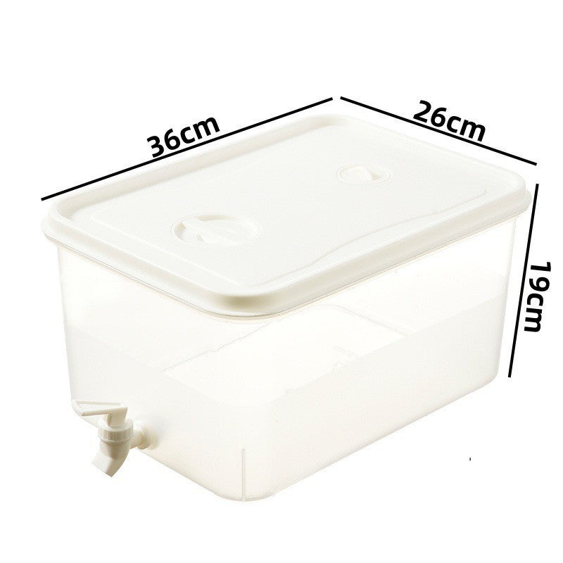Household refrigerator water pitcher with spigot, 3l capacity lemon fruit tea pitcher, beverage juice tea pitcher, cold water pitcher
