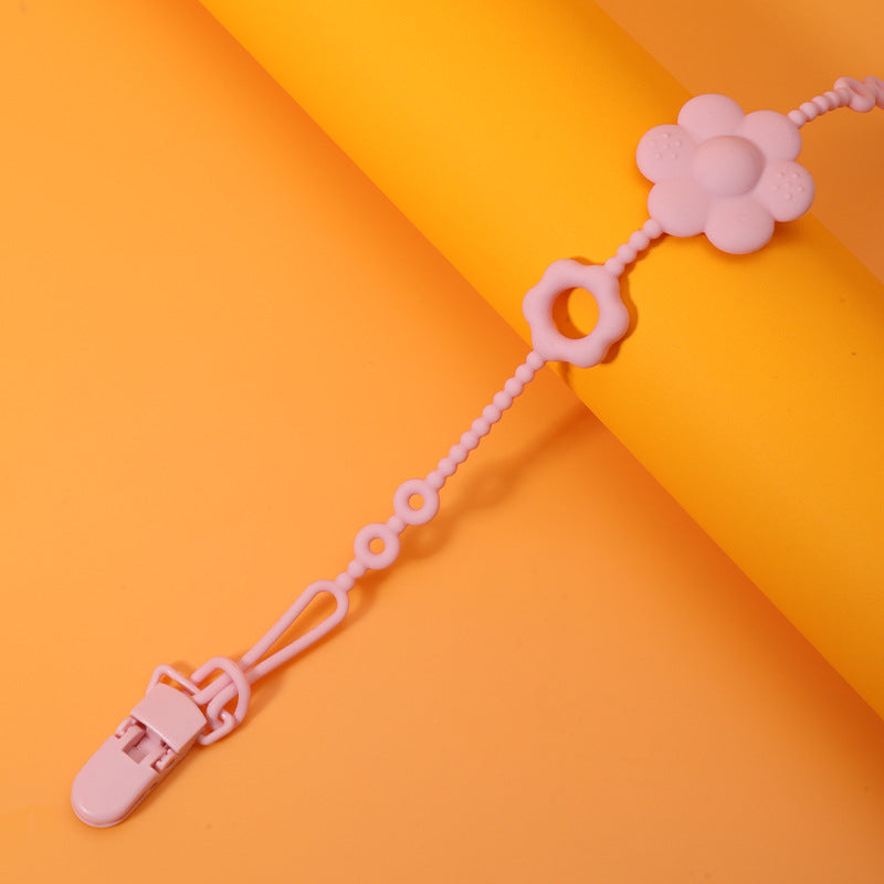 Directly from the manufacturer, infant pacifier silicone chain buckle pacifier chain clip, infant silicone anti-drop chain