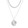 European and american cross-border jewelry fashionable minimalist sun moon disc pendant necklace women's unique multi-layered choker necklace