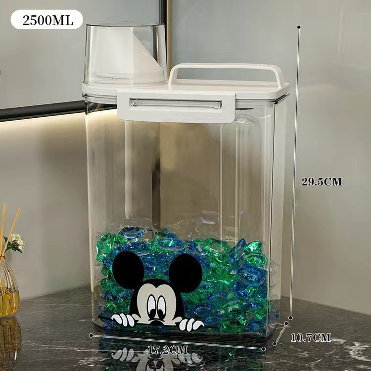 Cat Snack Storage Box Cat Food Storage Bucket Pet Snack Sealed Jar Moisture-proof Household Large Capacity Transparent Lid