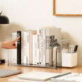 Desk storage organizer - student bookshelf, desktop bookends, pen holder, stationery organizer, office desk storage box