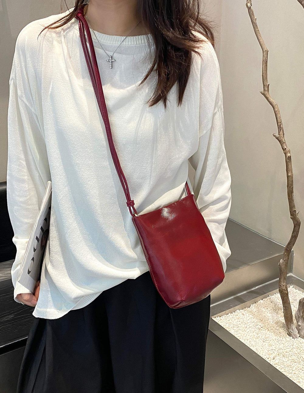 Top grain leather 2025 new women's bag casual versatile genuine leather handbag vintage shoulder crossbody bag fashion phone bag