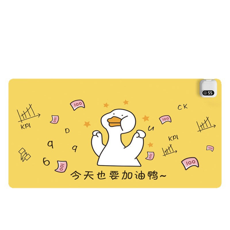 Heated mouse pad - extra large electric heating pad for winter, desk mat for office, desktop pad for students, computer writing, hand warmer