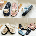 Kitten polka dot flip-flops outwear sandals new arrivalinsfashionthick sole flip-flops korean style home slippers for women