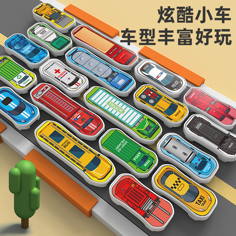 Magnetic car puzzle - sliding puzzle game for kids - brain training & intellectual development - wholesale