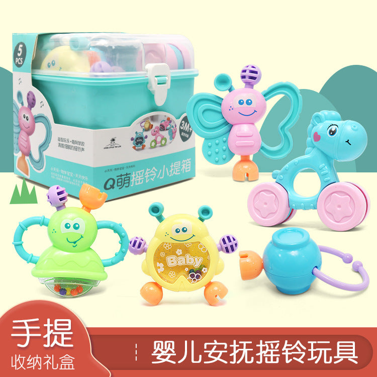 Baby Toys 3-6-12 Months Educational Storage Box Hand Rattle Newborn Toddler Toothpaste Baby 0-1 Years Old Toothpaste