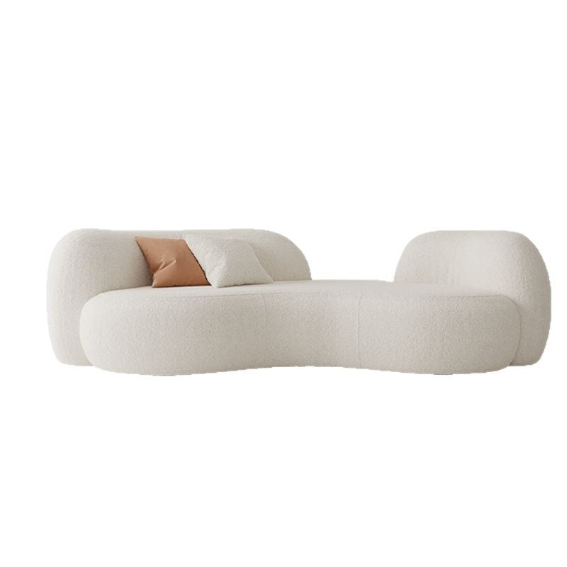 Nordic cream style sofa - modern minimalist living room, small apartment, beauty salon, clothing store reception area fabric sofa